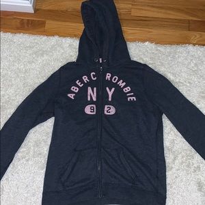 Abercrombie and Fitch grey zip up sweatshirt